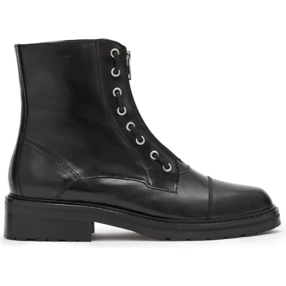 All Saints Black Leather Ankle Boots
